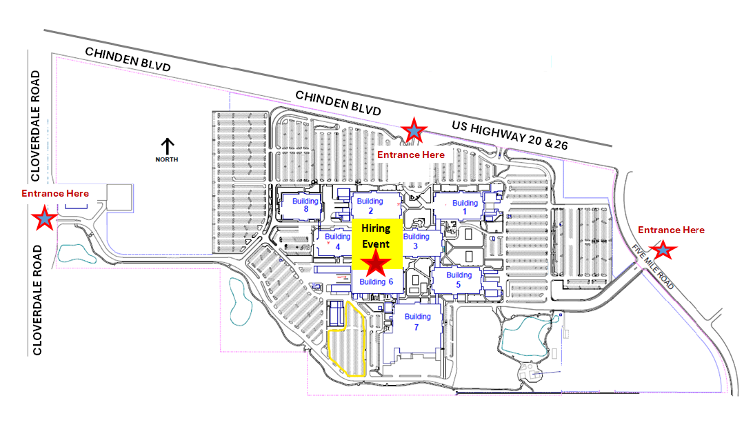 Parking map for HP Campus